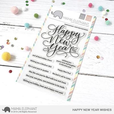 Mama Elephant Clear Stamps - Happy New Year Wishes